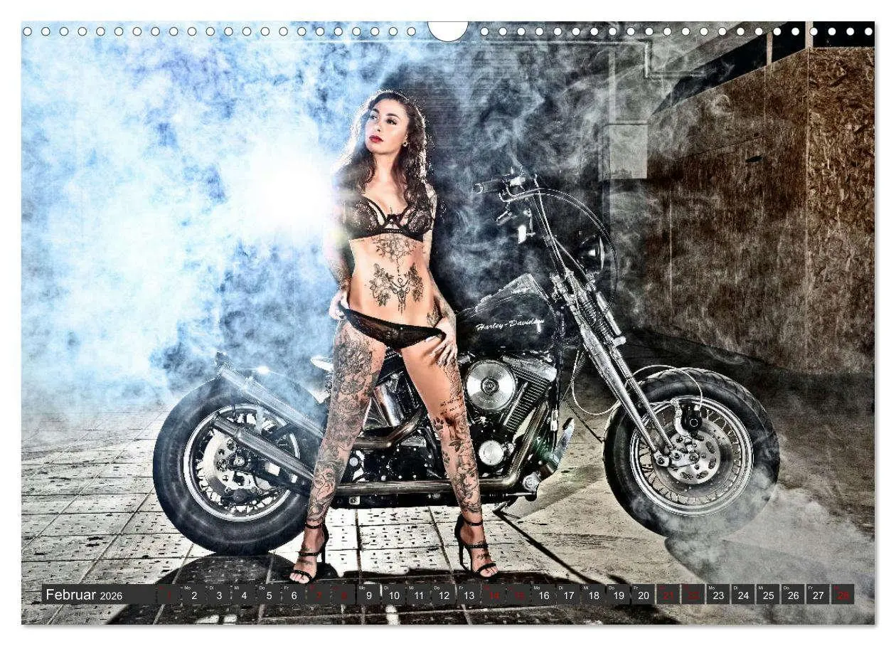 Bild: 9783457399019 | Motorräder und Sexy Girls (Wandkalender 2026 DIN A3 quer), CALVENDO...