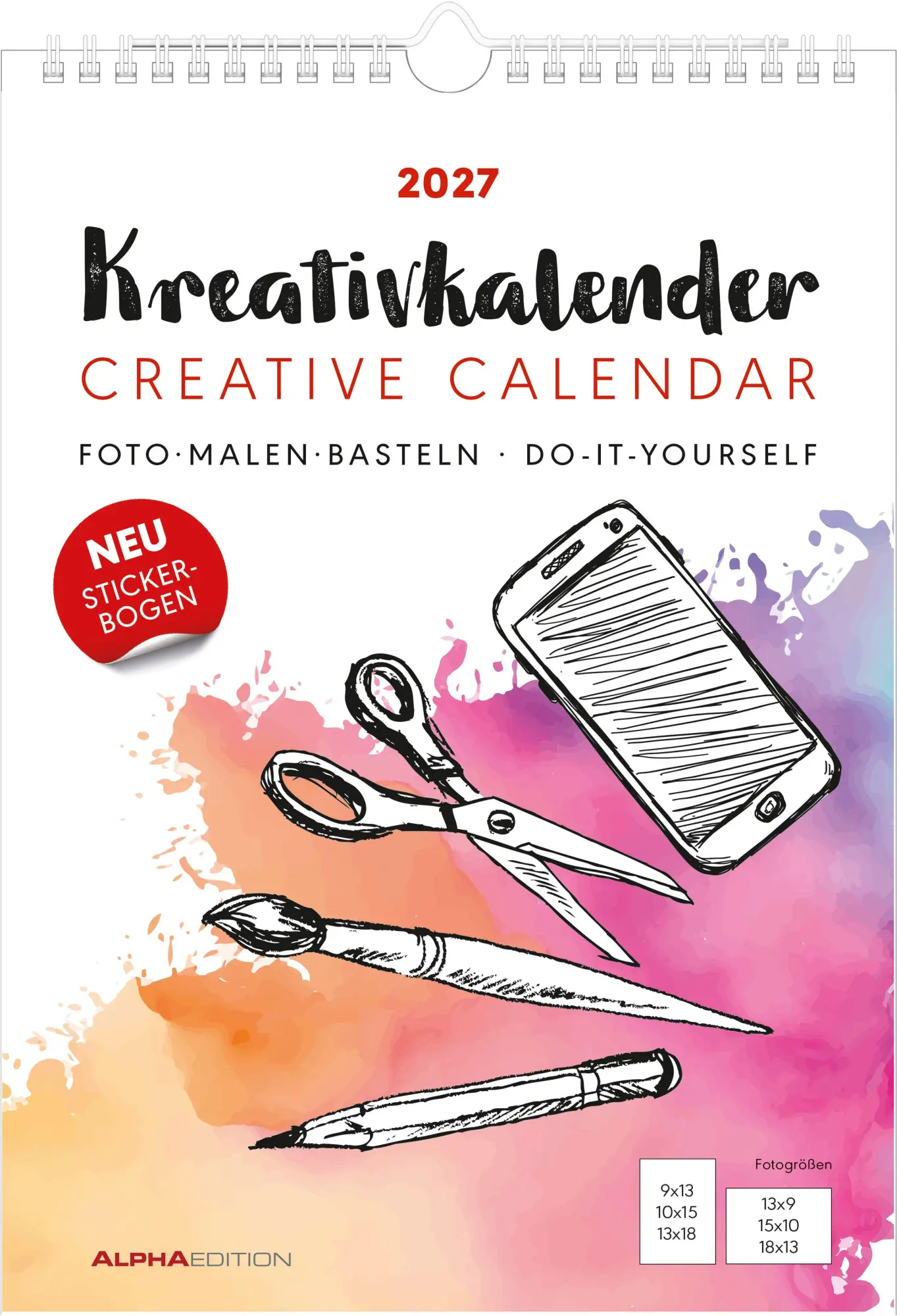 Cover: 4069095019119 | Kreativkalender A4 weiß 2027 | Neumann Verlage GmbH &amp; Co KG | Kalender