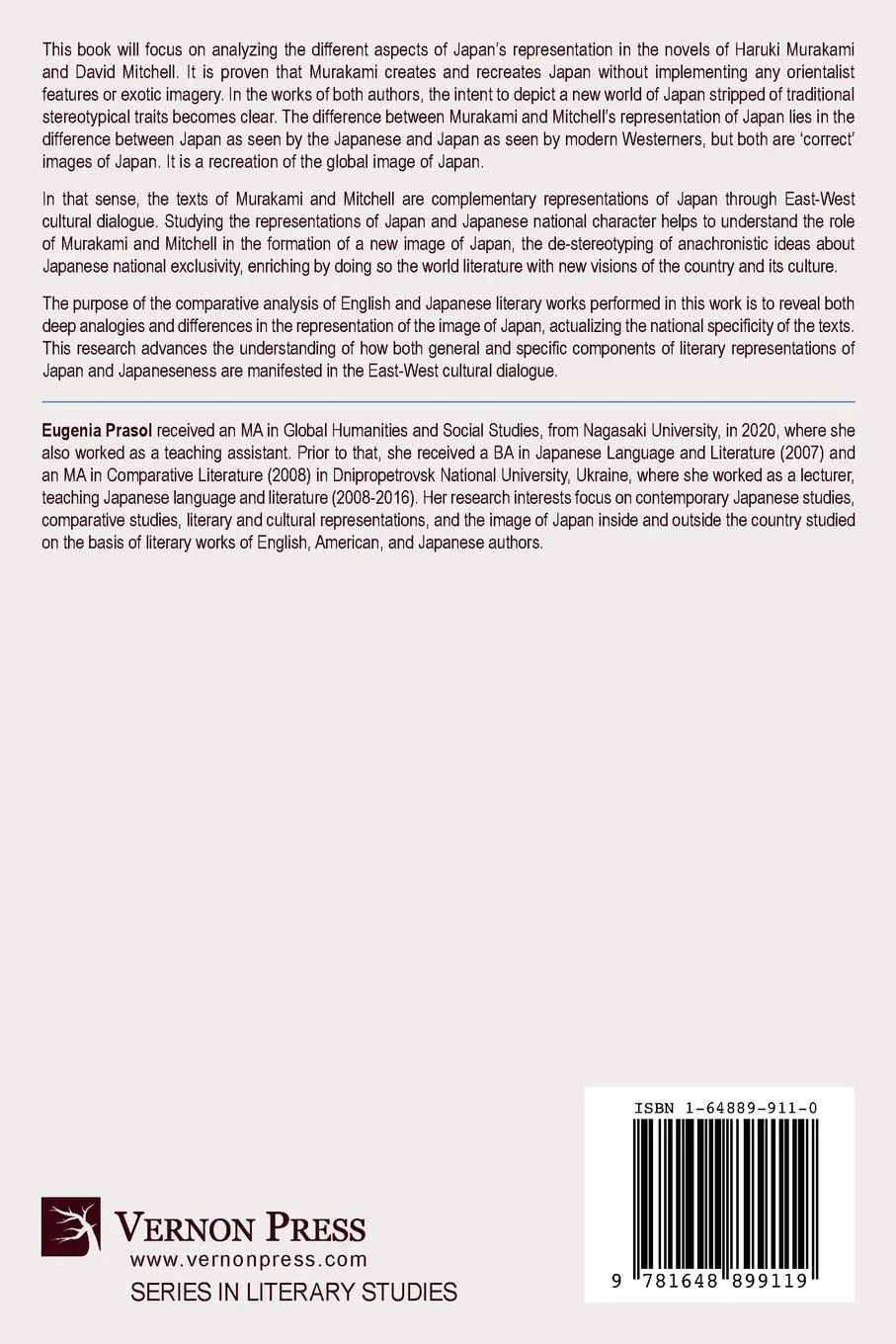 Rückseite: 9781648899119 | Literary Representations of Japan | Eugenia Prasol | Taschenbuch