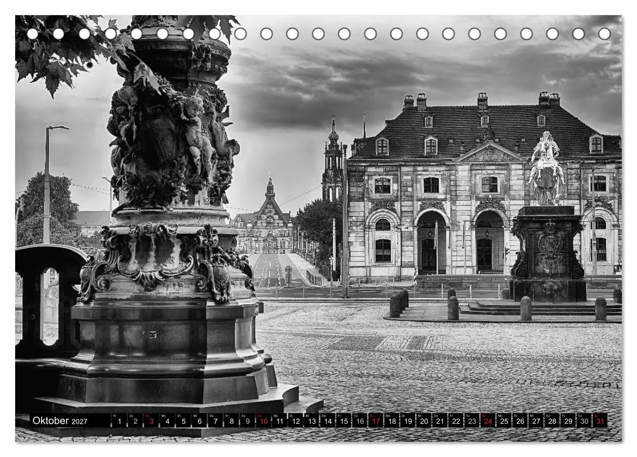 Bild: 9783594149119 | Dresden Faszination Schwarz Weiss (Tischkalender 2027 DIN A5 quer),...