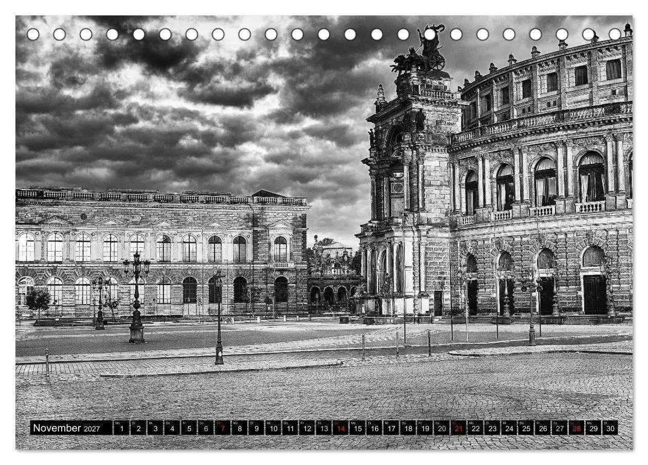 Bild: 9783594149119 | Dresden Faszination Schwarz Weiss (Tischkalender 2027 DIN A5 quer),...