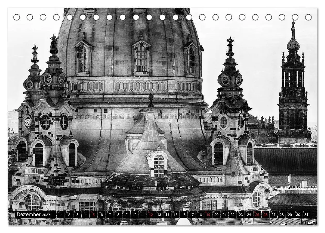 Bild: 9783594149119 | Dresden Faszination Schwarz Weiss (Tischkalender 2027 DIN A5 quer),...