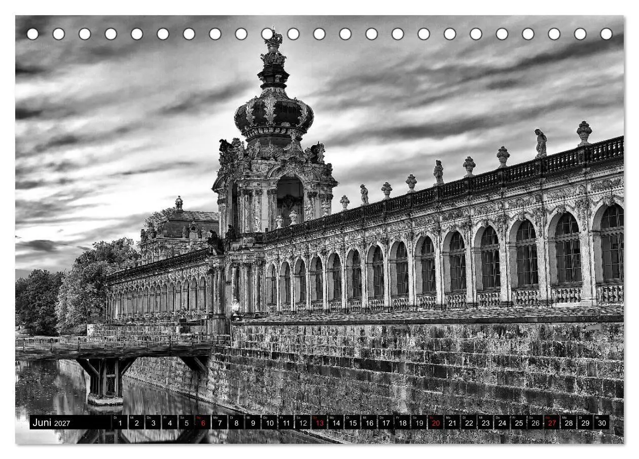 Bild: 9783594149119 | Dresden Faszination Schwarz Weiss (Tischkalender 2027 DIN A5 quer),...