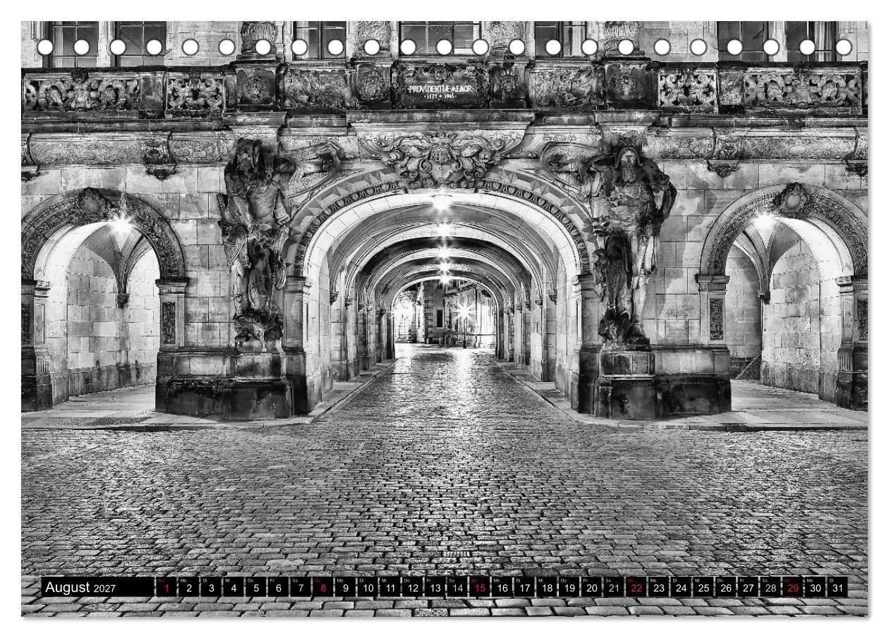 Bild: 9783594149119 | Dresden Faszination Schwarz Weiss (Tischkalender 2027 DIN A5 quer),...