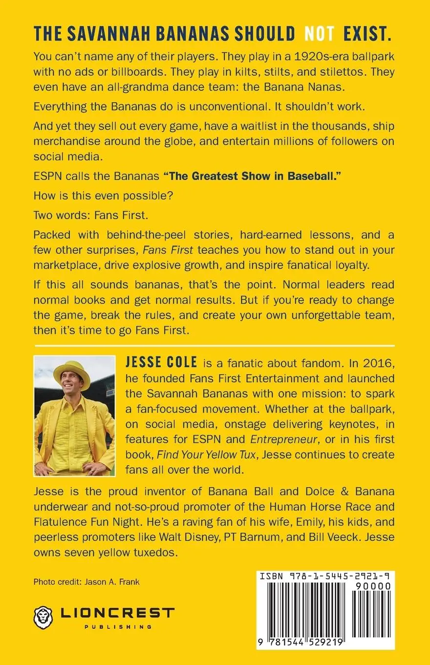 Rückseite: 9781544529219 | Fans First | Jesse Cole | Taschenbuch | Kartoniert / Broschiert | 2022