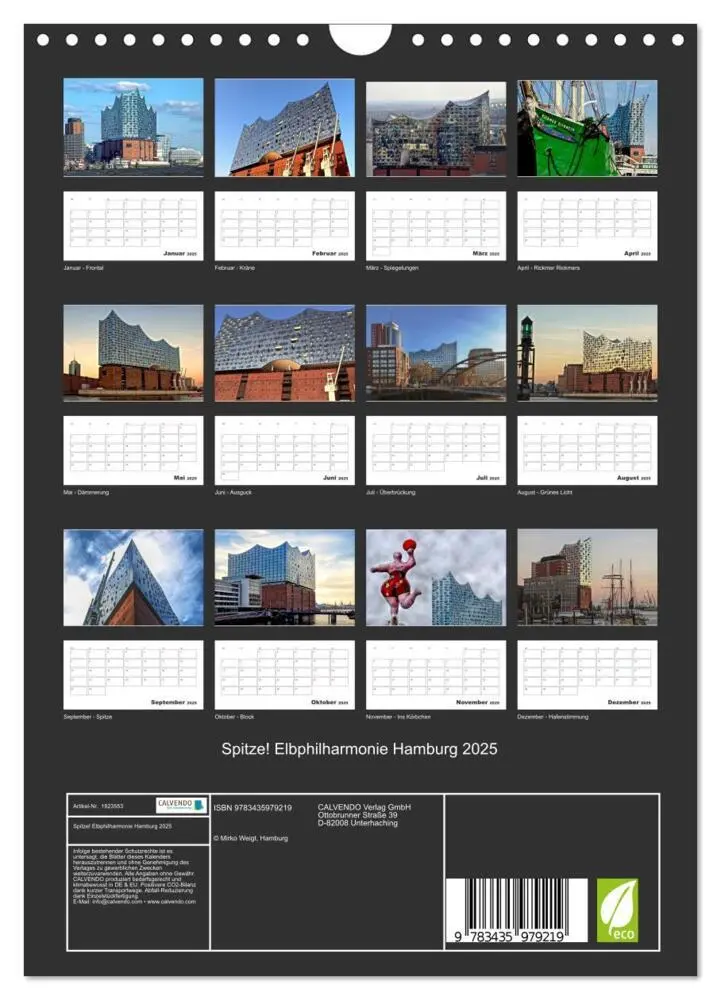 Bild: 9783435979219 | Spitze! Elbphilharmonie Hamburg 2025 (Wandkalender 2025 DIN A4...