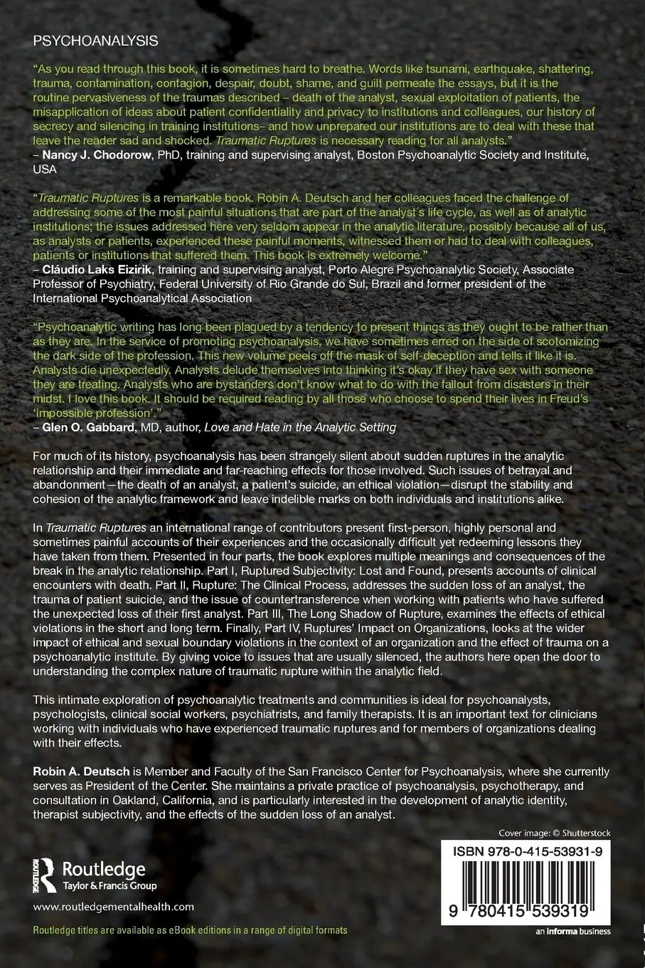 Rückseite: 9780415539319 | Traumatic Ruptures | Robin A. Deutsch | Taschenbuch | Englisch | 2014