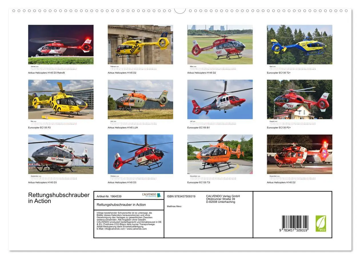 Bild: 9783457509319 | Rettungshubschrauber in Action (hochwertiger Premium Wandkalender...