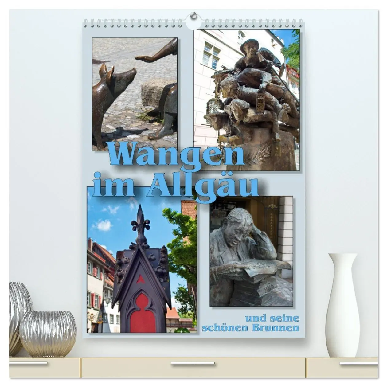 Cover: 9783516389319 | Wangen im Allgäu und seine schönen Brunnen (hochwertiger Premium...