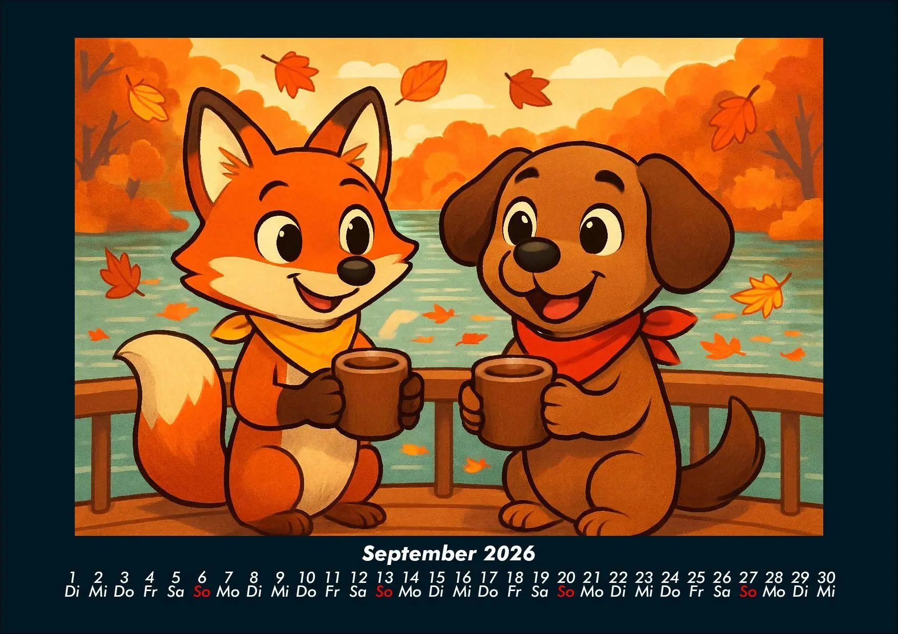 Bild: 9783695419319 | Finn &amp; Wuff auf Kreuzfahrt 2026 Fotokalender DIN A4 | Heber (u. a.)