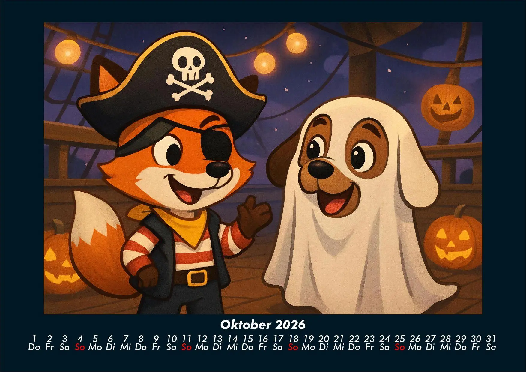 Bild: 9783695419319 | Finn &amp; Wuff auf Kreuzfahrt 2026 Fotokalender DIN A4 | Heber (u. a.)