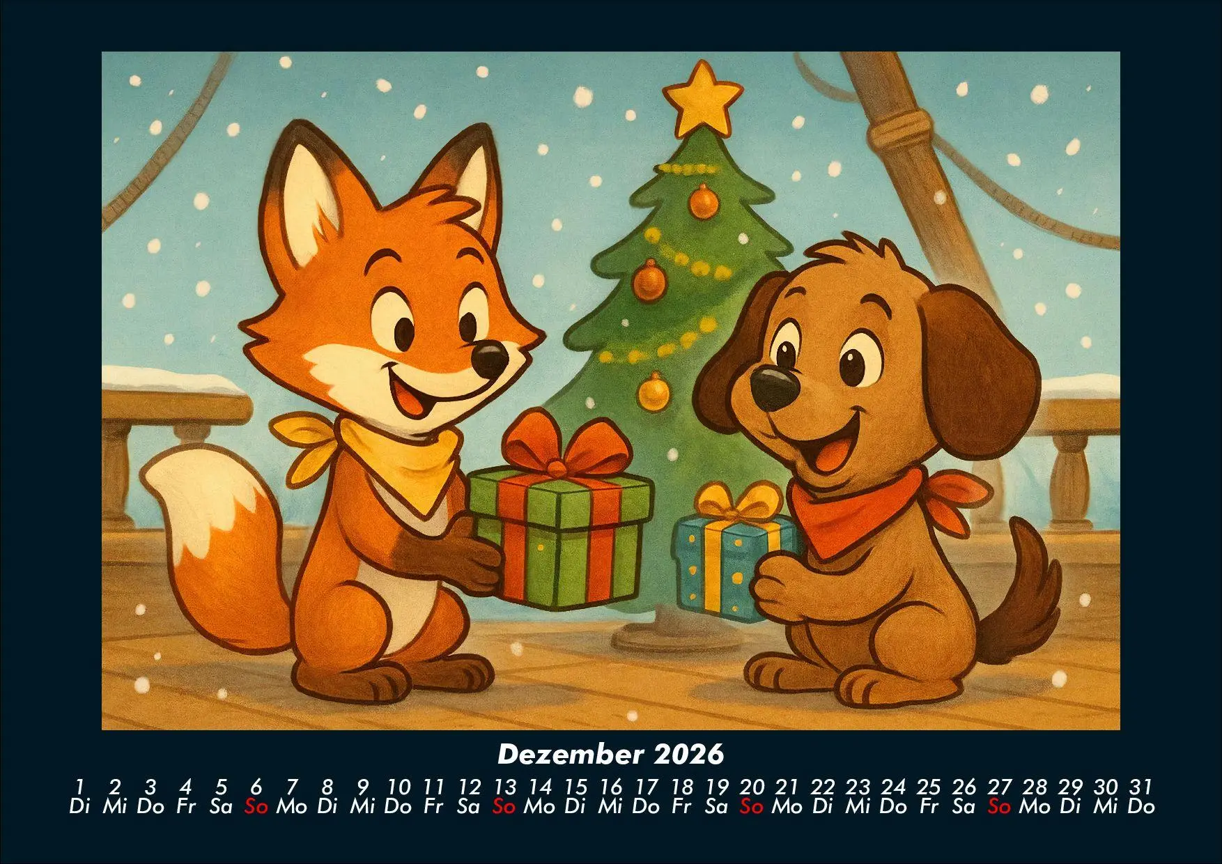 Bild: 9783695419319 | Finn &amp; Wuff auf Kreuzfahrt 2026 Fotokalender DIN A4 | Heber (u. a.)