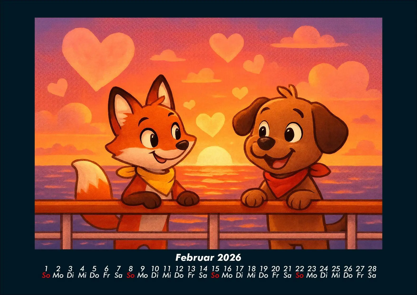 Bild: 9783695419319 | Finn &amp; Wuff auf Kreuzfahrt 2026 Fotokalender DIN A4 | Heber (u. a.)