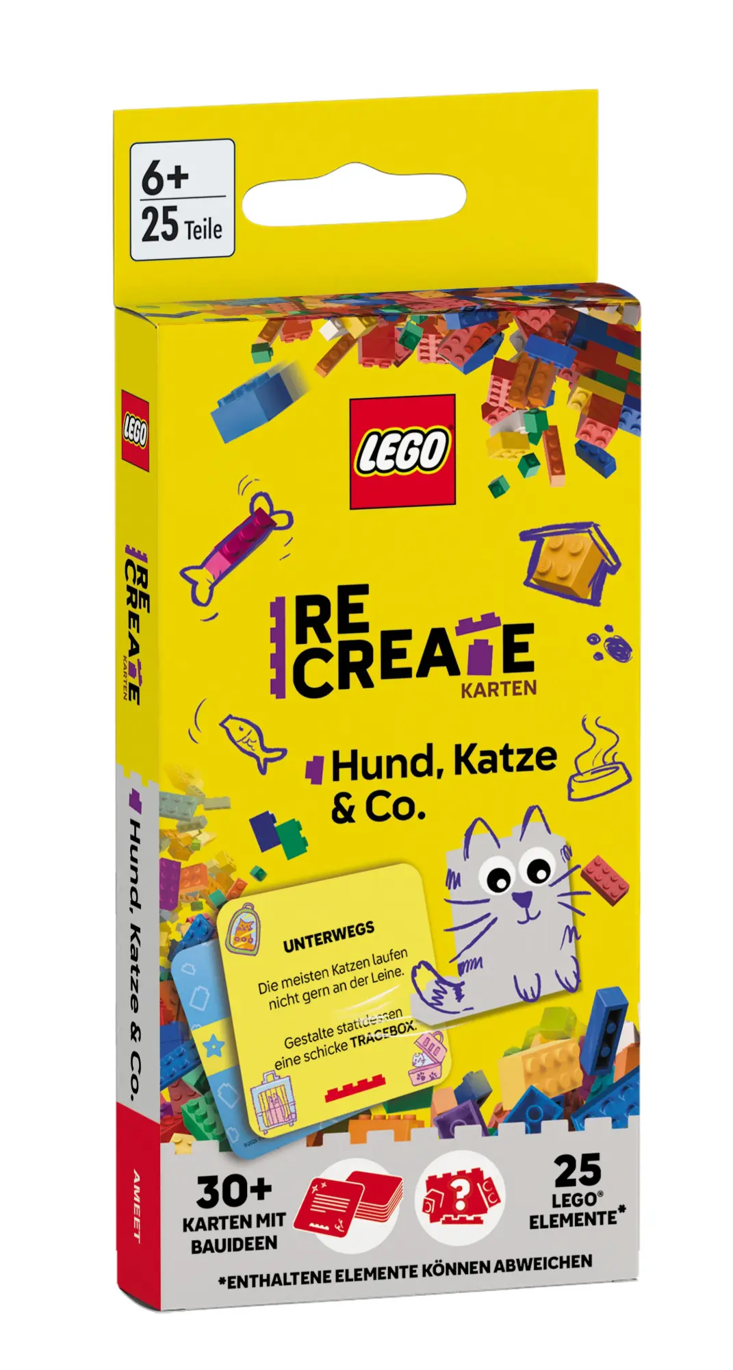 Cover: 9783960809319 | LEGO® - ReCreate Karten - Hund, Katze &amp; Co. | mit LEGO Elementen
