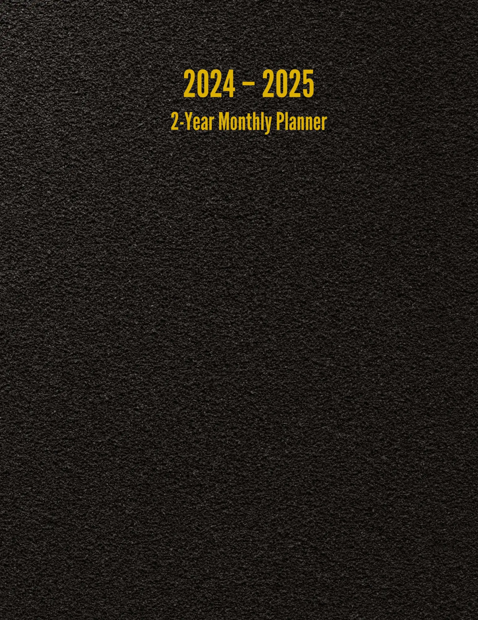 Cover: 9781947399419 | 2024 - 2025 2-Year Monthly Planner | 24-Month Calendar (Black) - Large