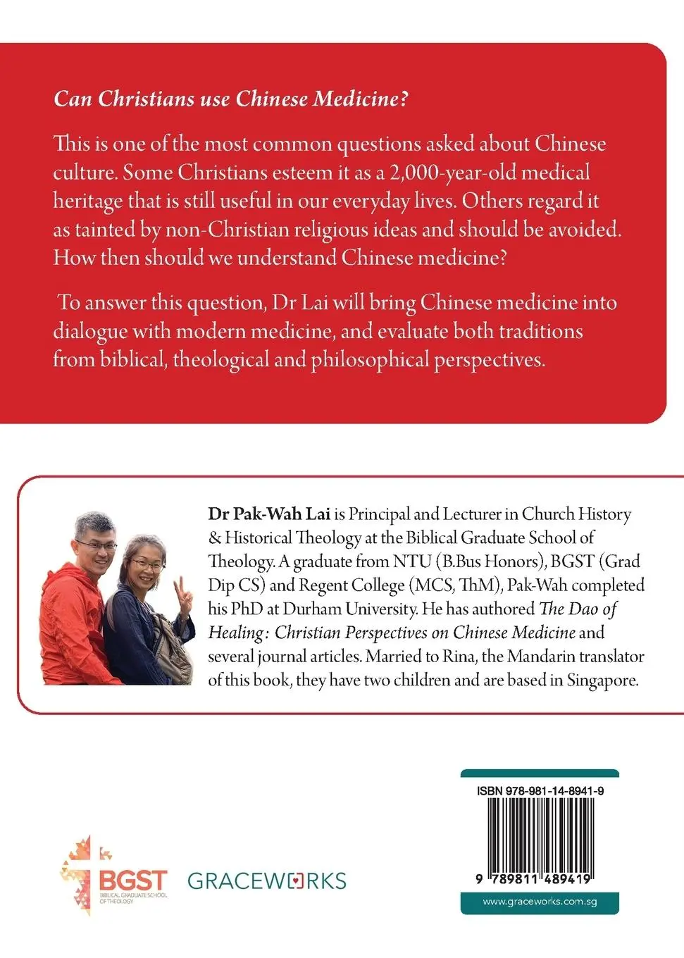 Rückseite: 9789811489419 | A Christian Perspective on Chinese Medicine | Pak-Wah Lai | Buch