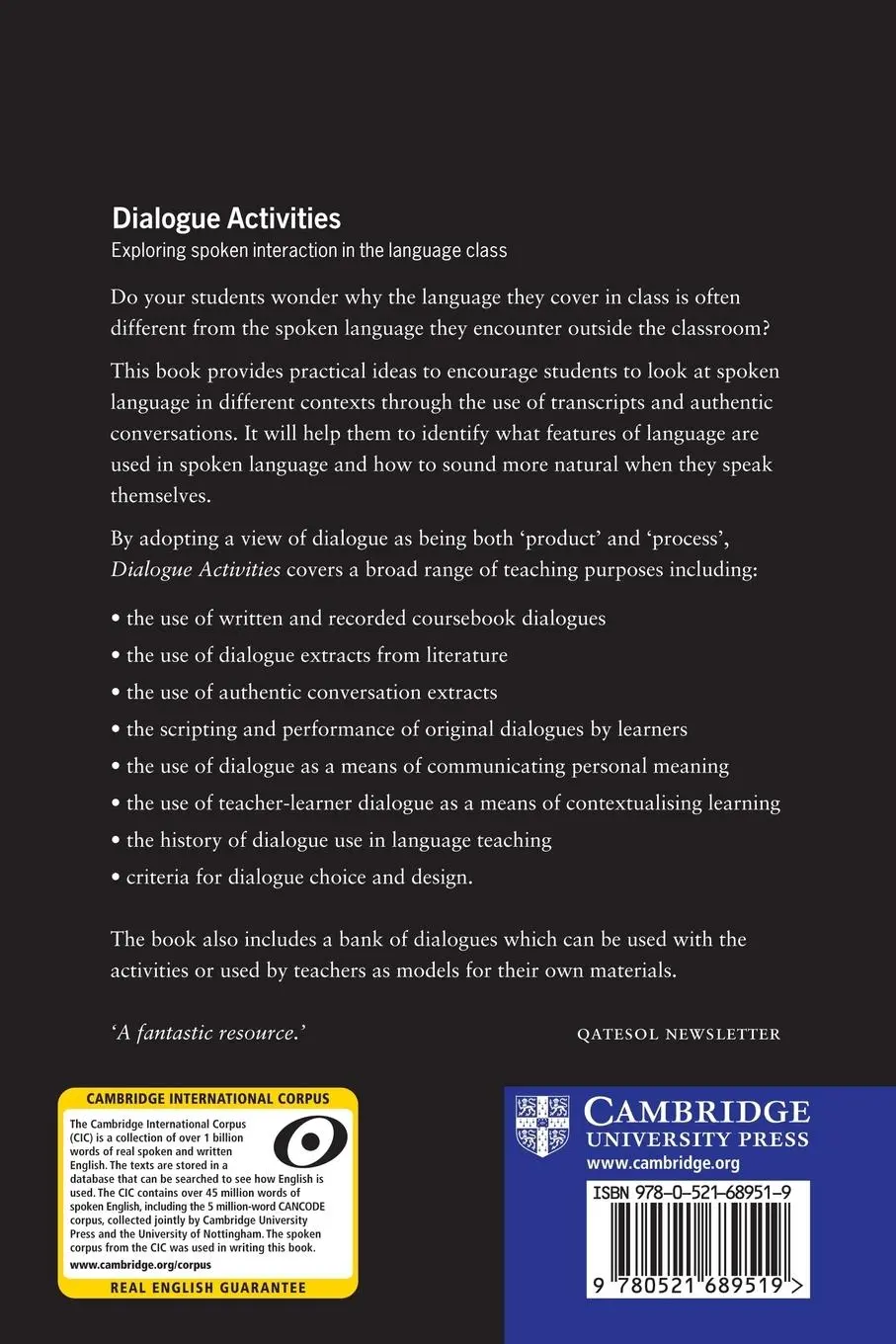 Rückseite: 9780521689519 | Dialogue Activities | Nick Bilbrough | Taschenbuch | Paperback | 2007