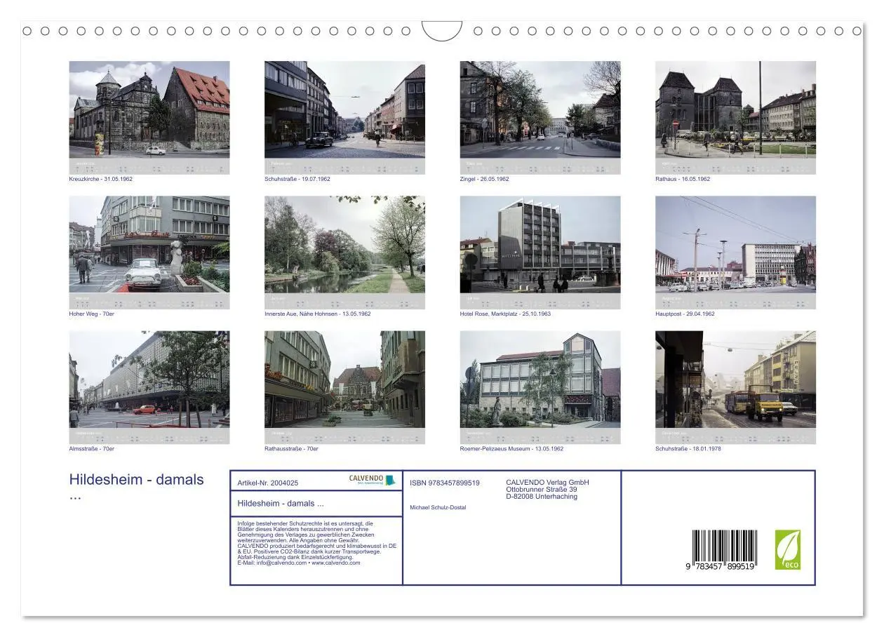 Bild: 9783457899519 | Hildesheim - damals ... (Wandkalender 2026 DIN A3 quer), CALVENDO...