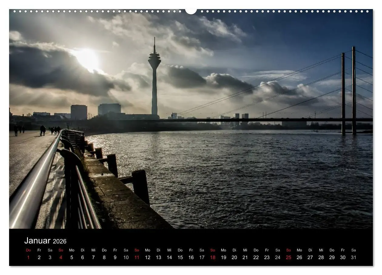 Bild: 9783516059519 | Düsseldorf - Rheinansichten (hochwertiger Premium Wandkalender 2026...