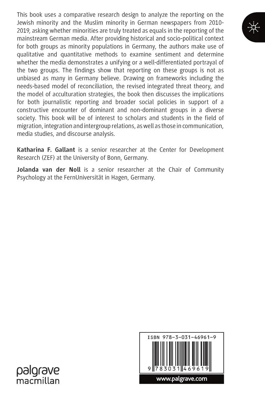Rückseite: 9783031469619 | Jews and Muslims in German Print Media | Jolanda van der Noll (u. a.)