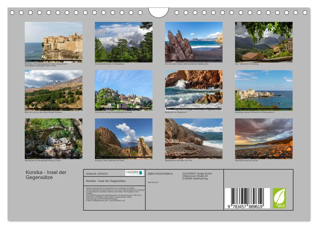 Bild: 9783457889619 | Korsika - Insel der Gegensätze (Wandkalender 2026 DIN A4 quer),...