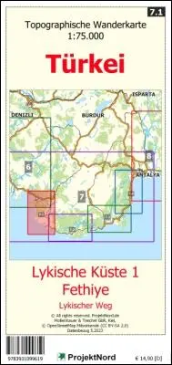 Cover: 9783931099619 | Lykische Küste 1 - Fethiye - Lykischer Weg - Topographische...