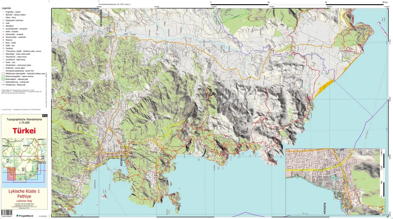 Bild: 9783931099619 | Lykische Küste 1 - Fethiye - Lykischer Weg - Topographische...