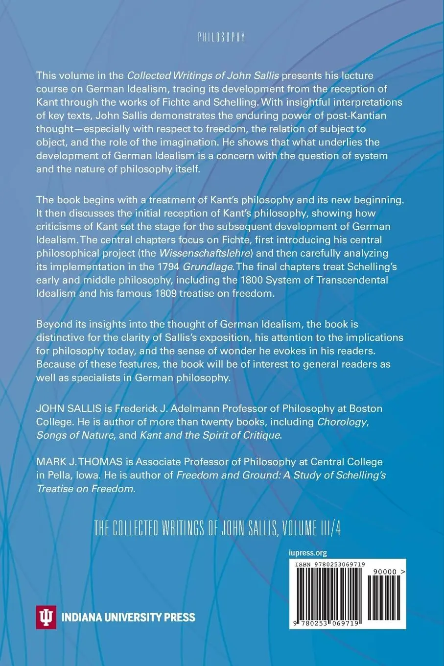 Rückseite: 9780253069719 | German Idealism and the Question of System | John Sallis | Taschenbuch