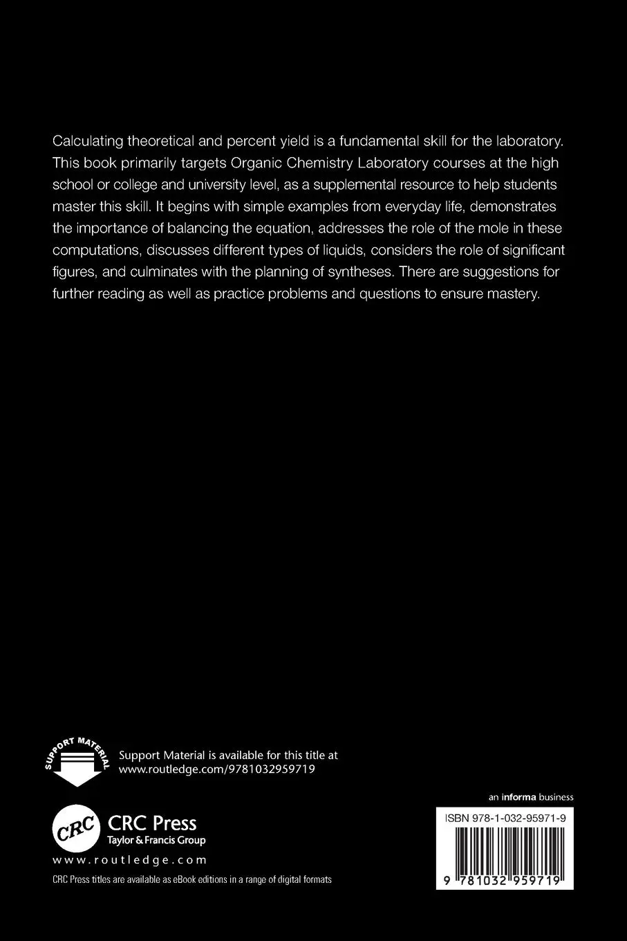 Rückseite: 9781032959719 | Calculating Theoretical Yield Is Not Impossible! | Michael S. Leonard