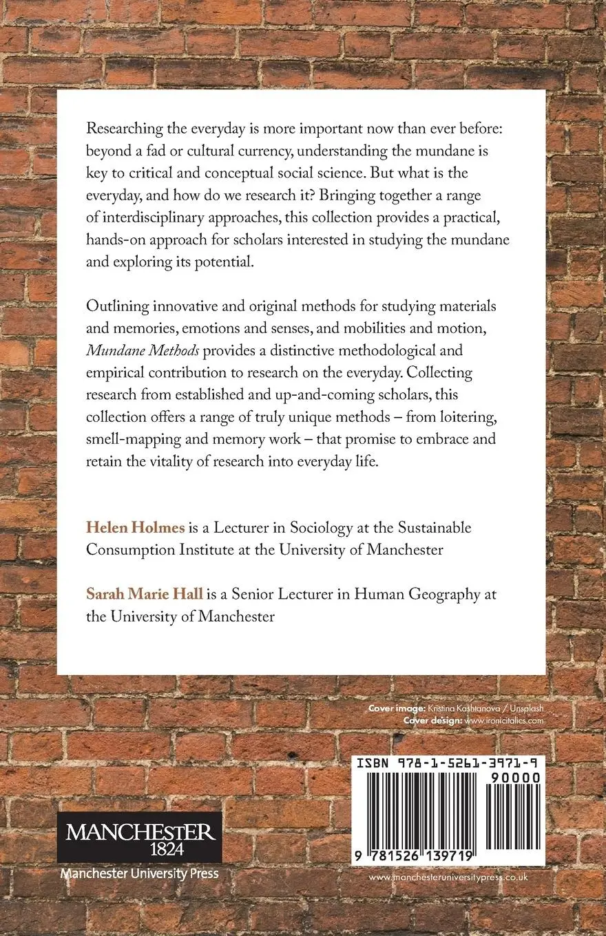 Rückseite: 9781526139719 | Mundane Methods | Innovative ways to research the everyday (Volume I)