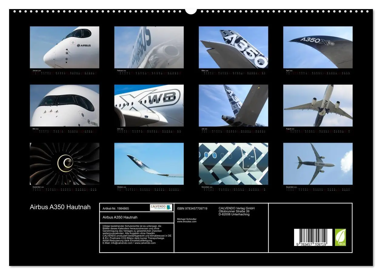 Bild: 9783457709719 | Airbus A350 Hautnah (hochwertiger Premium Wandkalender 2026 DIN A2...