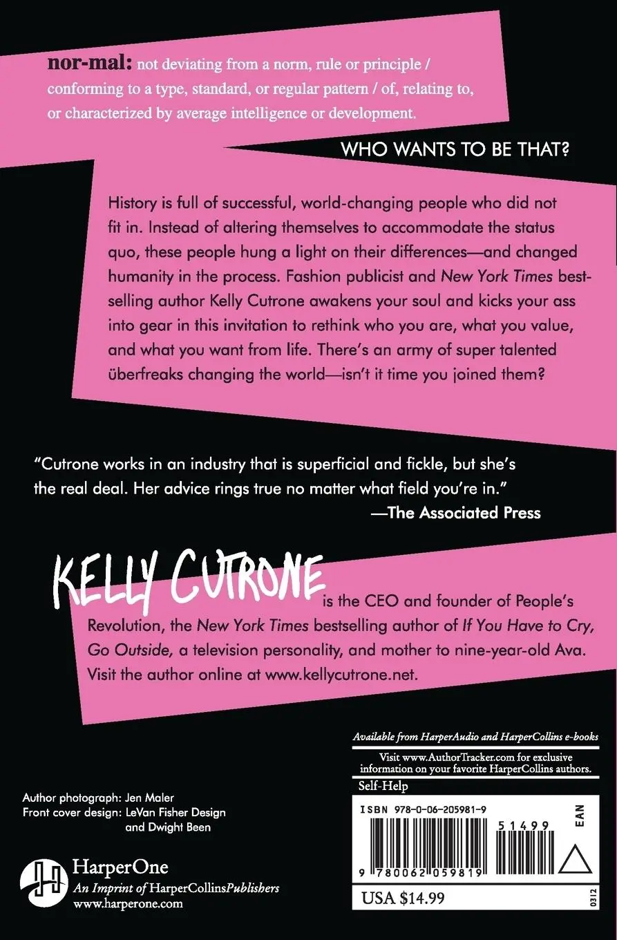 Rückseite: 9780062059819 | Normal Gets You Nowhere | Kelly Cutrone (u. a.) | Taschenbuch | 2019