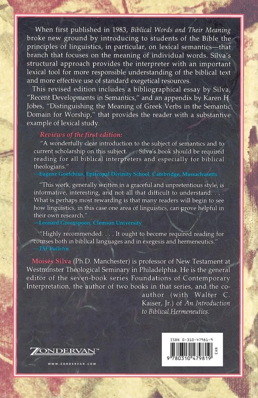 Rückseite: 9780310479819 | Biblical Words and Their Meaning | Moises Silva | Taschenbuch | 1994