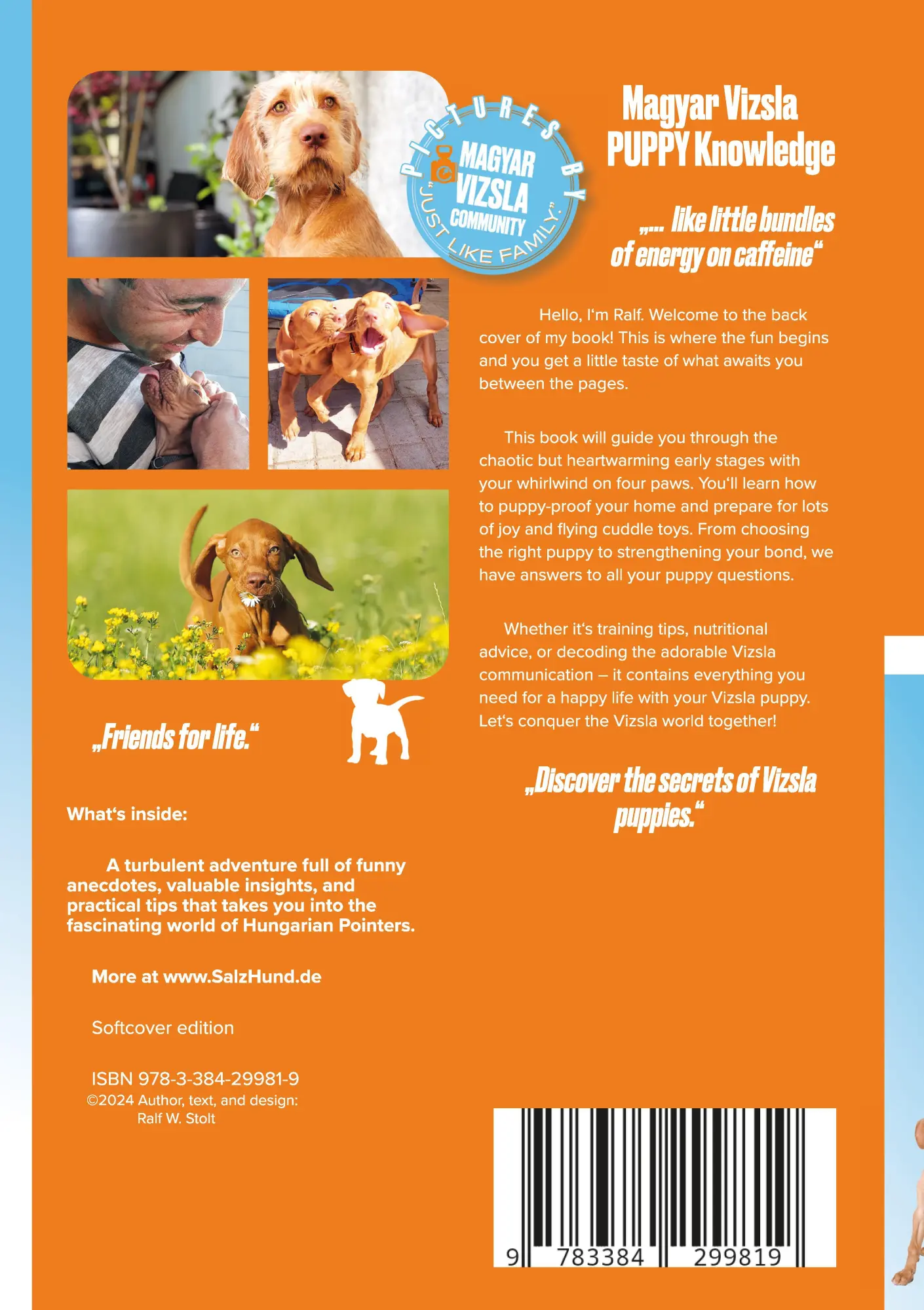 Rückseite: 9783384299819 | Magyar Vizsla PUPPIES Knowledge | Ralf W. Stolt | Taschenbuch | 2024