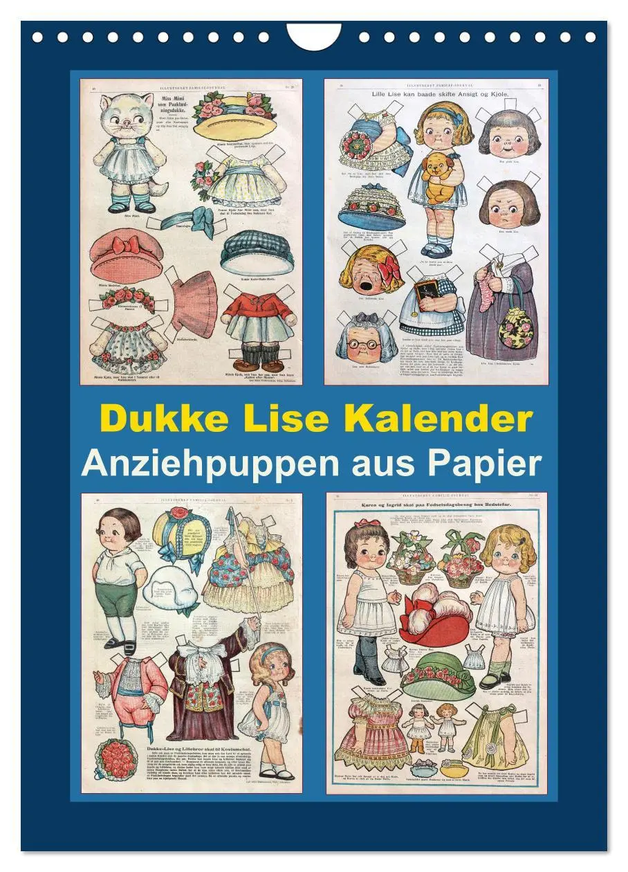 Cover: 9783516409819 | Dukke Lise Kalender - Anziehpuppen aus Papier (Wandkalender 2026...