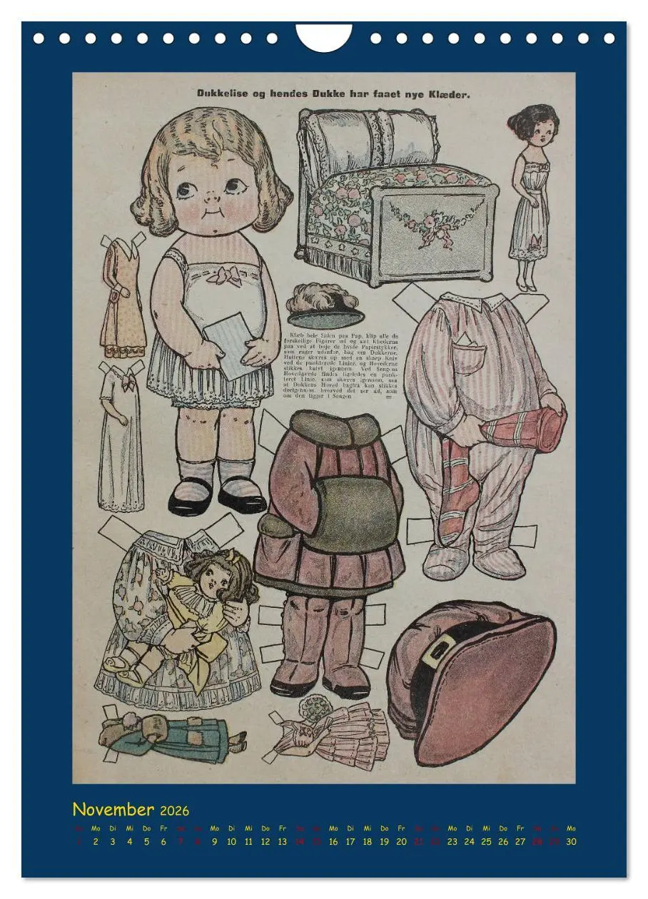 Bild: 9783516409819 | Dukke Lise Kalender - Anziehpuppen aus Papier (Wandkalender 2026...
