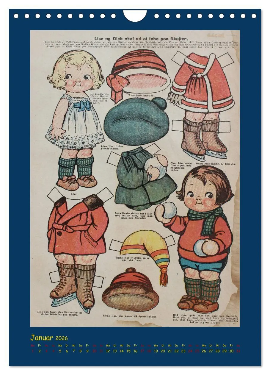 Bild: 9783516409819 | Dukke Lise Kalender - Anziehpuppen aus Papier (Wandkalender 2026...