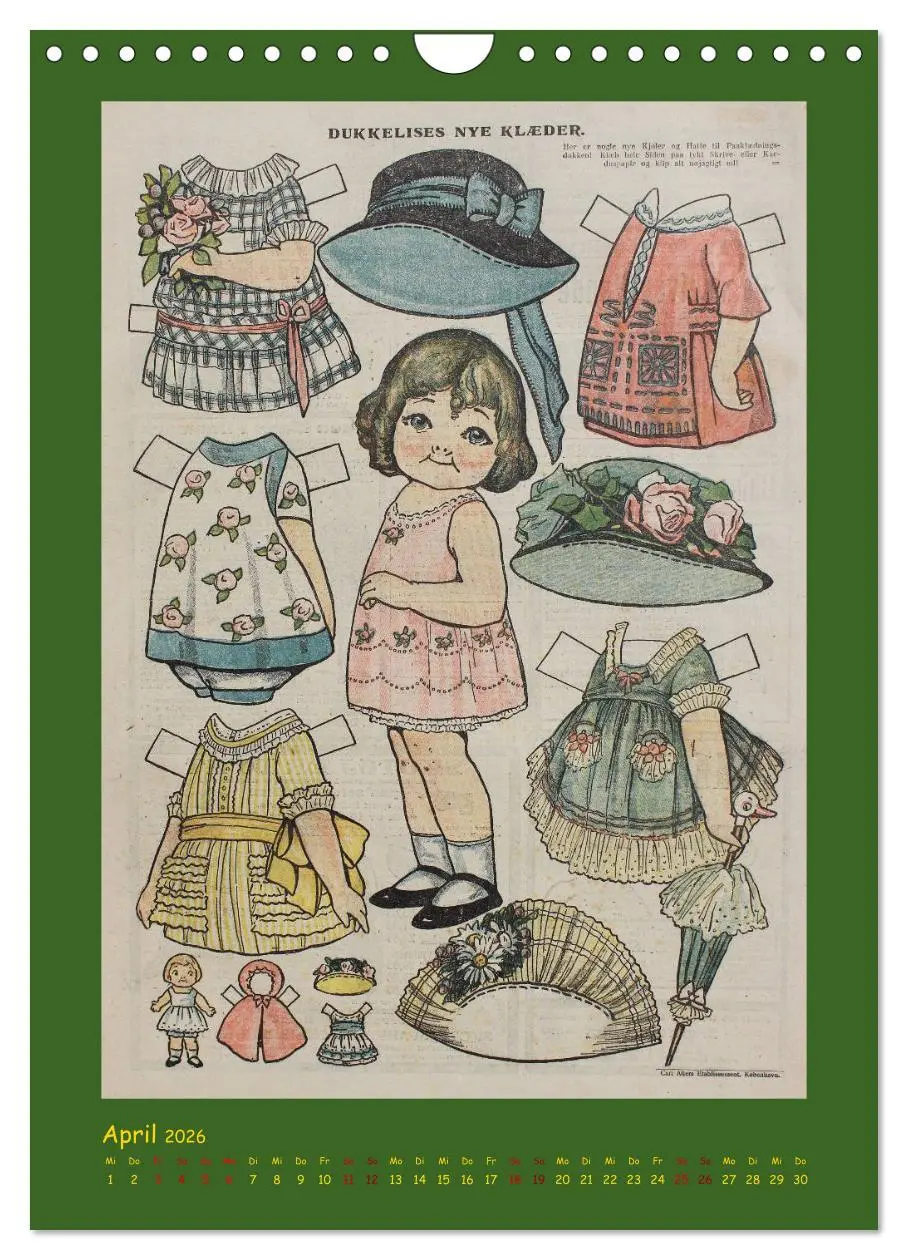 Bild: 9783516409819 | Dukke Lise Kalender - Anziehpuppen aus Papier (Wandkalender 2026...