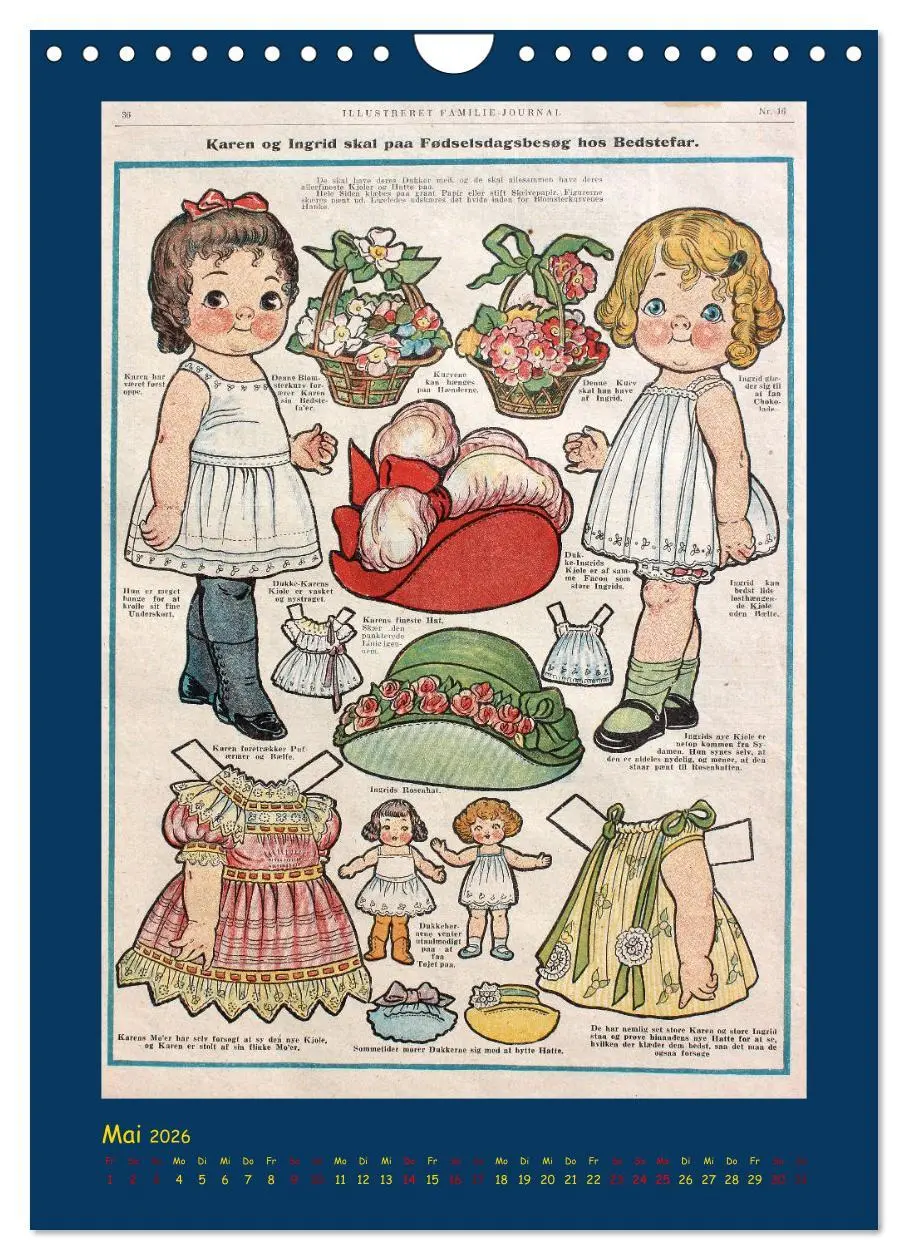 Bild: 9783516409819 | Dukke Lise Kalender - Anziehpuppen aus Papier (Wandkalender 2026...
