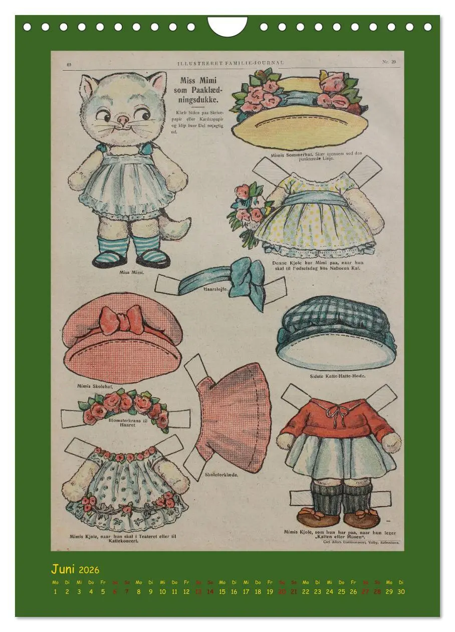 Bild: 9783516409819 | Dukke Lise Kalender - Anziehpuppen aus Papier (Wandkalender 2026...