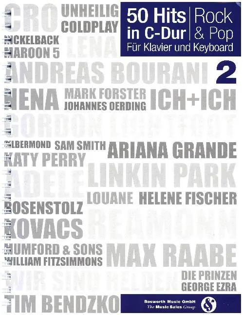 Cover: 9783865439819 | 50 Hits in C-Dur Rock &amp; Pop, Für Klavier und Keyboard. Bd.2 | Buch