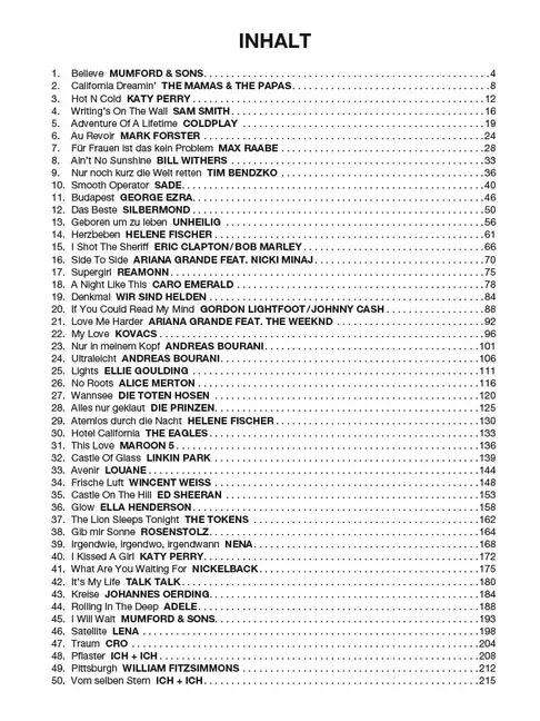 Bild: 9783865439819 | 50 Hits in C-Dur Rock &amp; Pop, Für Klavier und Keyboard. Bd.2 | Buch