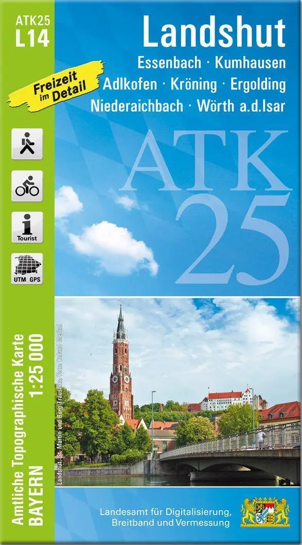 Cover: 9783899339819 | ATK25-L14 Landshut (Amtliche Topographische Karte 1:25000) | Deutsch