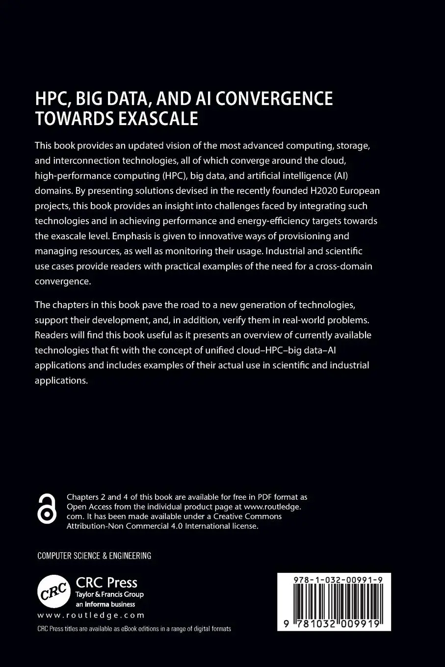 Rückseite: 9781032009919 | HPC, Big Data, and AI Convergence Towards Exascale | Terzo (u. a.)