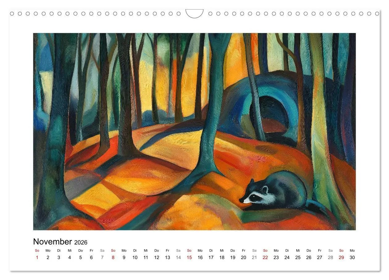 Bild: 9783457309919 | Expressionistisch durchs Jahr (Wandkalender 2026 DIN A3 quer),...