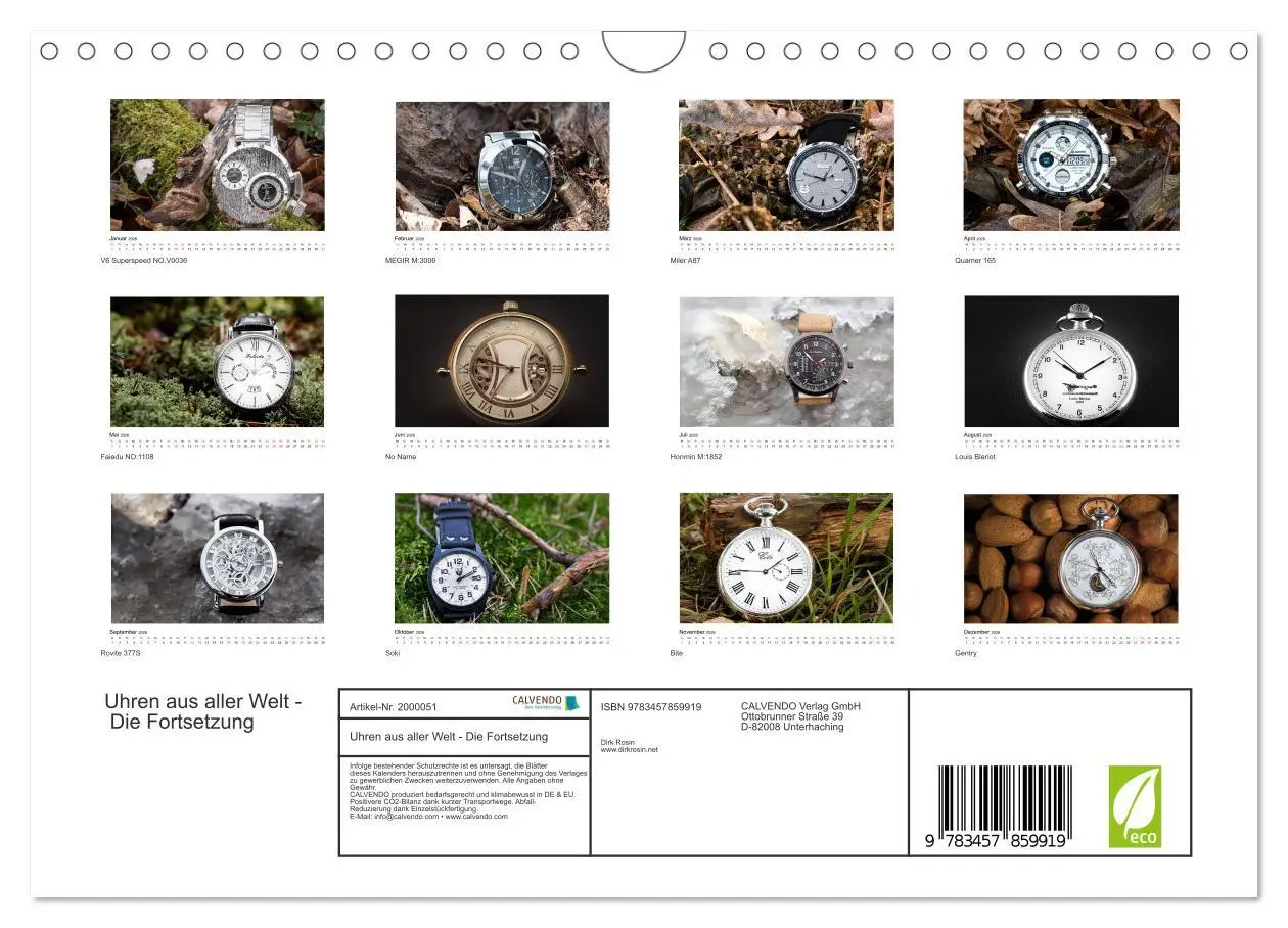 Bild: 9783457859919 | Uhren aus aller Welt - Die Fortsetzung (Wandkalender 2026 DIN A4...