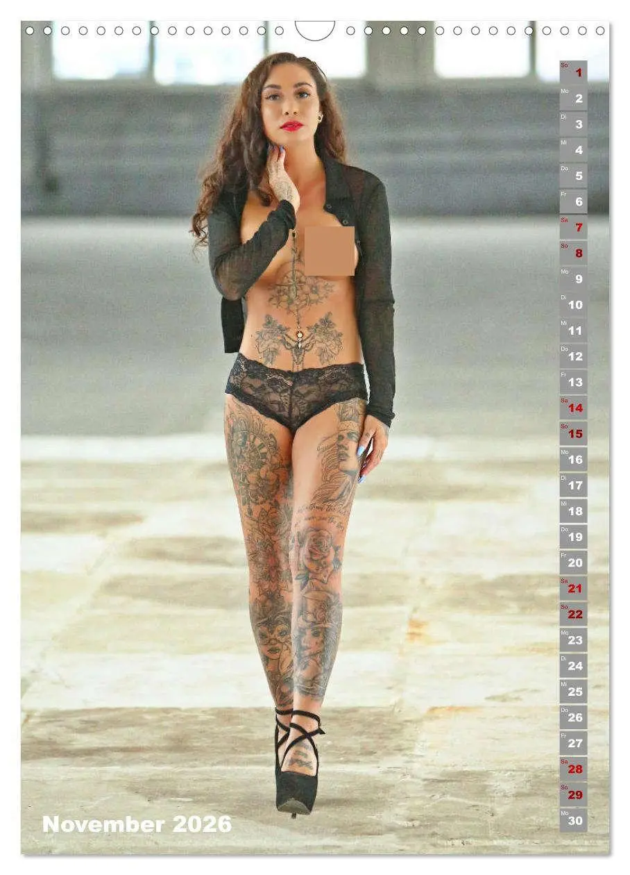 Bild: 9783516259919 | Beauty Tattoo Girls (Wandkalender 2026 DIN A3 hoch), CALVENDO...