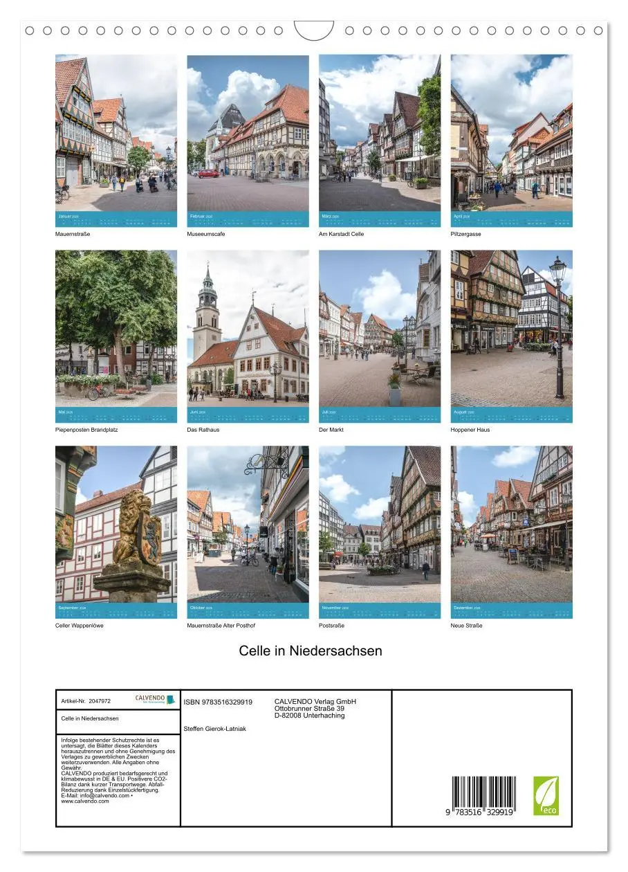 Bild: 9783516329919 | Celle in Niedersachsen (Wandkalender 2026 DIN A3 hoch), CALVENDO...