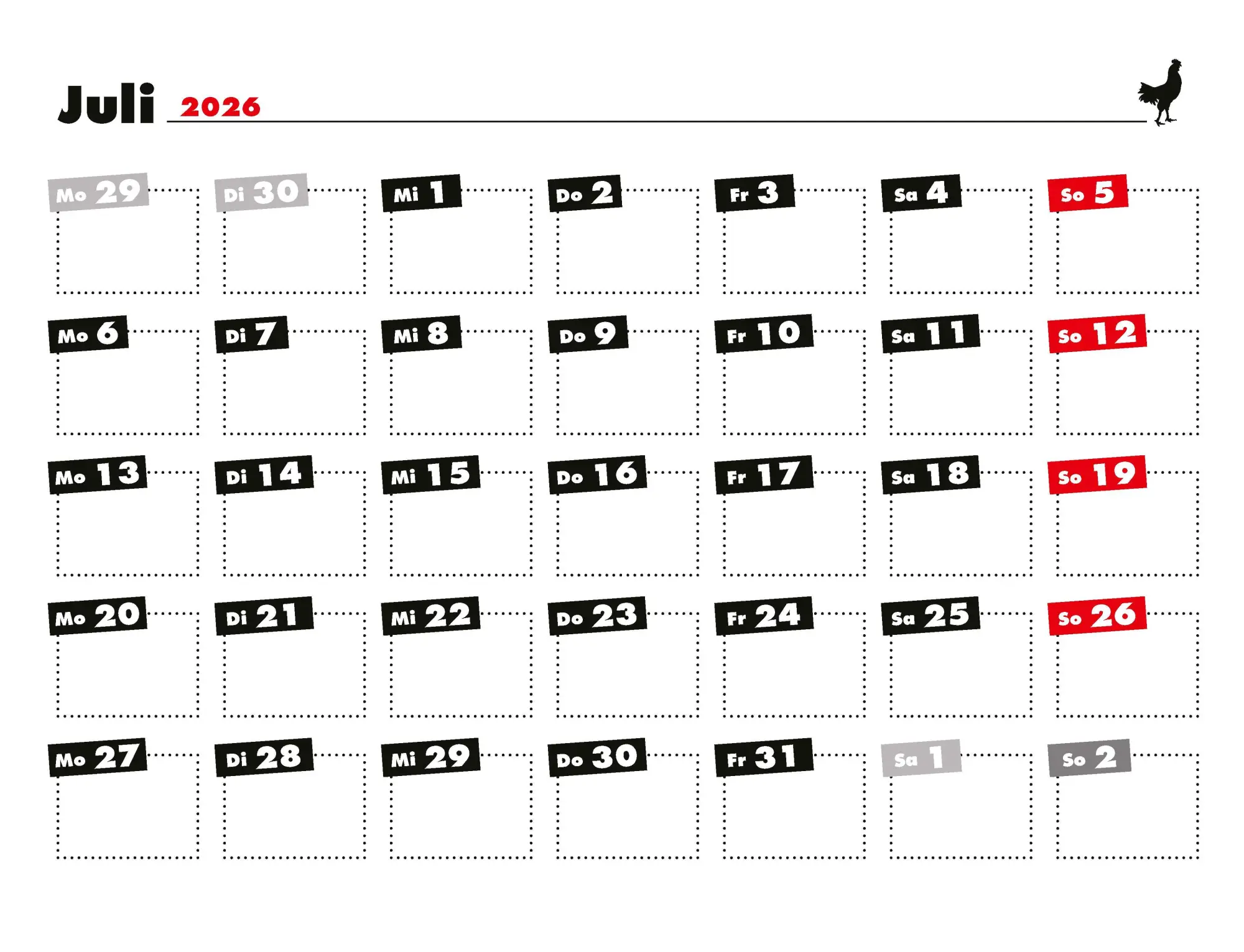 Bild: 9783966649919 | Kalender Hühner Memes 2026 Eintragkalender | Tierischer Hühner-Spaß