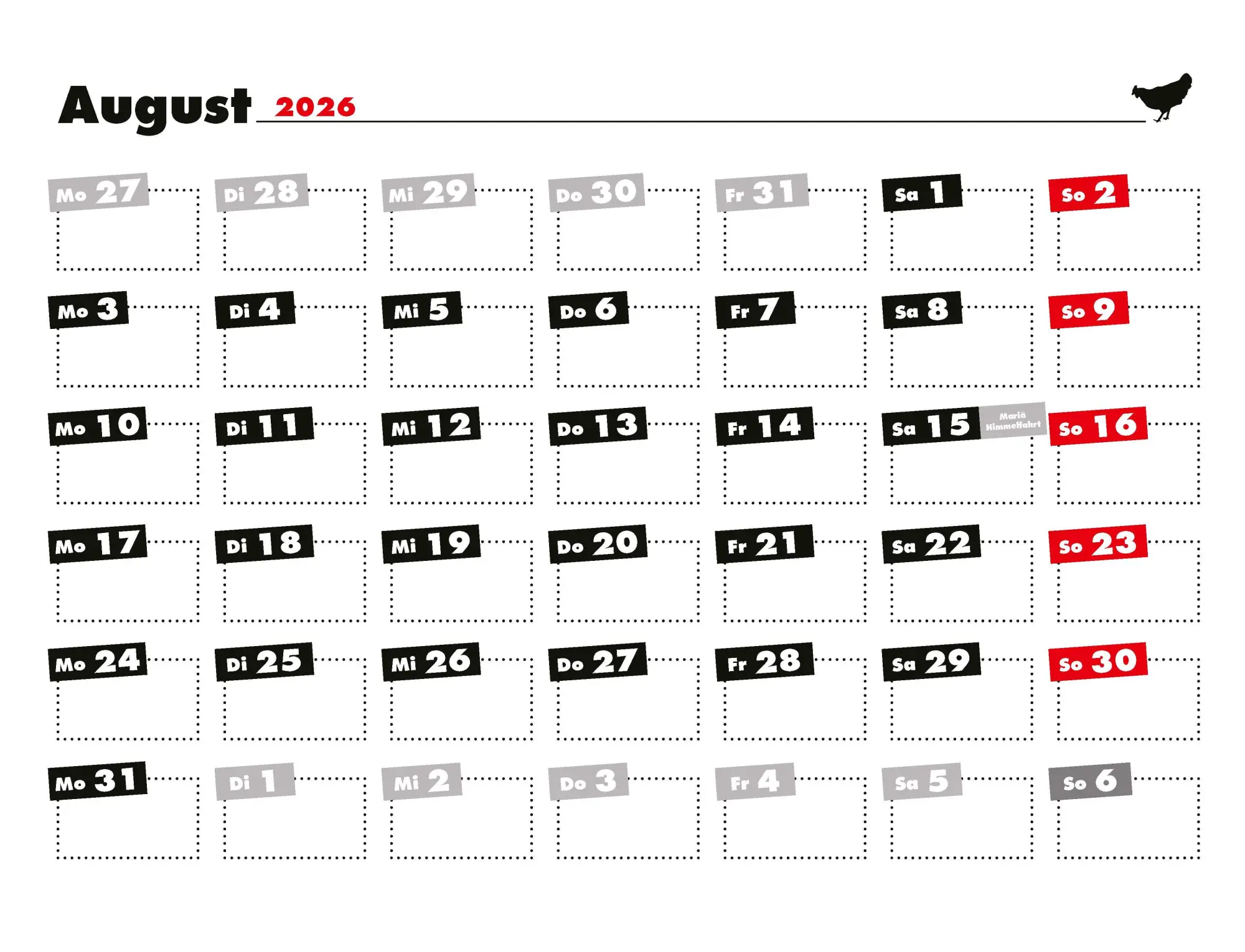 Bild: 9783966649919 | Kalender Hühner Memes 2026 Eintragkalender | Tierischer Hühner-Spaß